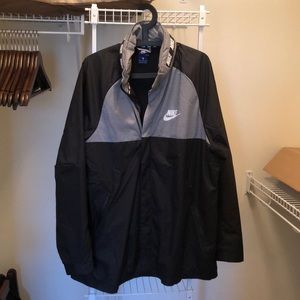 Nike jacket with hide-away hood